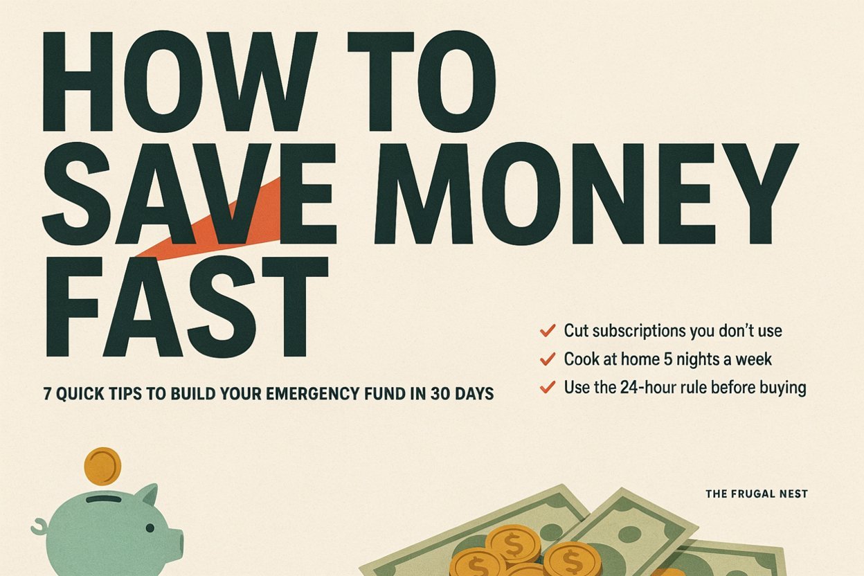 How to Save Money Fast: 25 Easy Ways to Save More